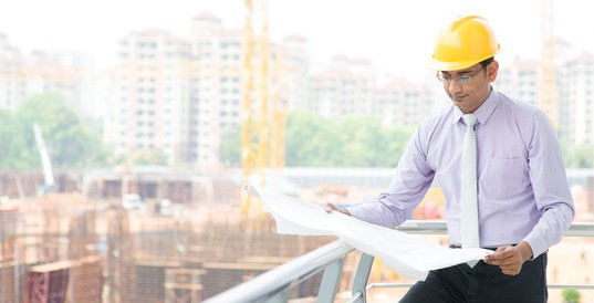 Indian male contractor engineer